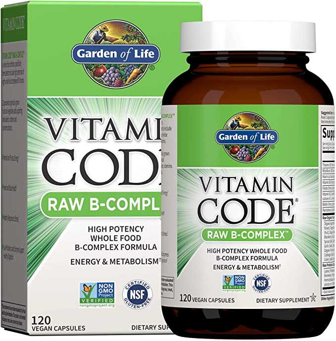 Garden of Life Vitamin B Complex - Vitamin Code Raw B Complex - 120 Vegan Capsules